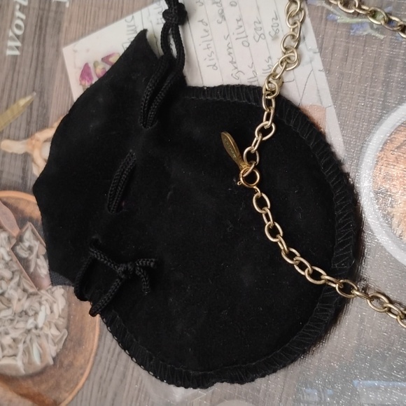 Kingman Turquoise and Bronze Half Moon Pendant with Necklace by Studio Barse - Picture 9 of 10